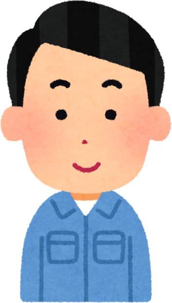 Illustration of a Male Worker with a Smile